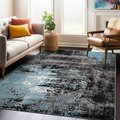 World Rug Gallery Contemporary Abstract Splash Non Shedding Soft Area Rug 5' x 7' Blue 391BLUE5x7